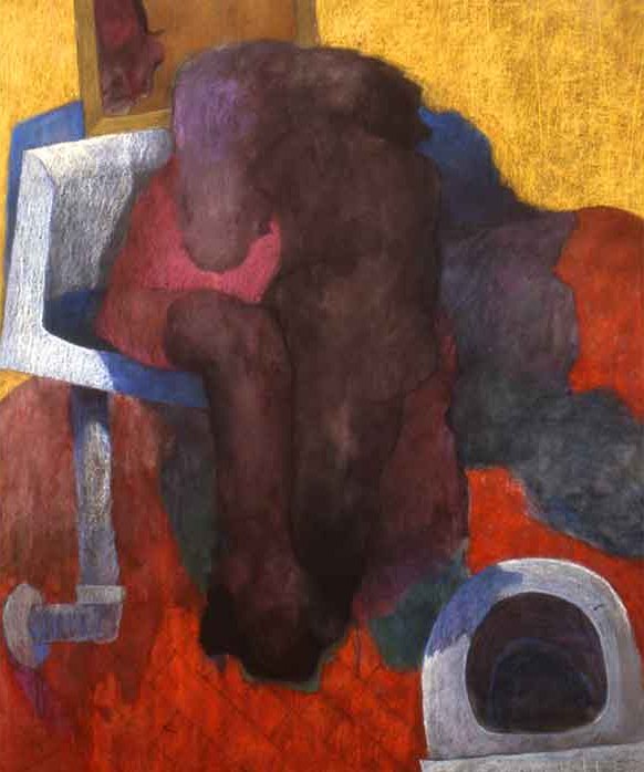 Symbolic figurative drawing by Craig Witte evoking personal reflection and narrative tension.