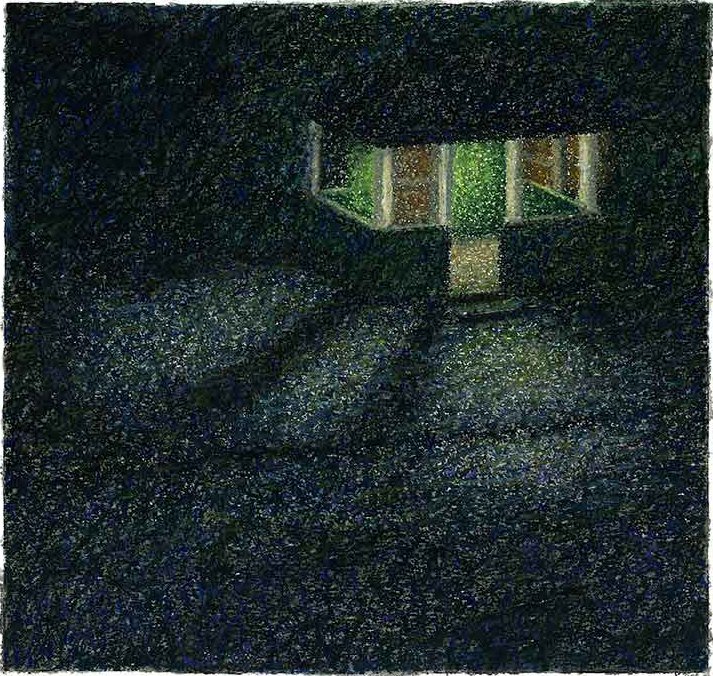 Craig Witte oil pastel drawing exploring depth through rich pigment and soft transitions.