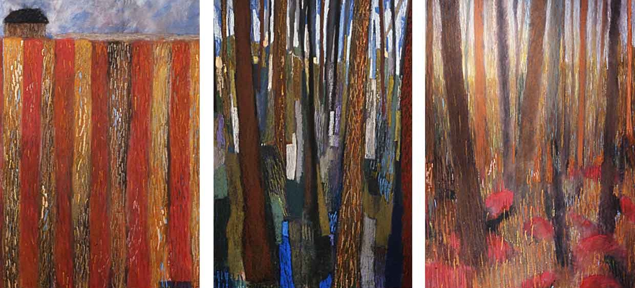 Craig Witte’s vibrant oil pastel work showcasing fluid blending and visual rhythm.