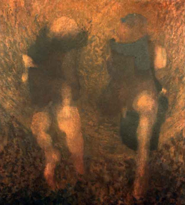 Narrative painting by Craig Witte expressing the quiet tension of liminality.