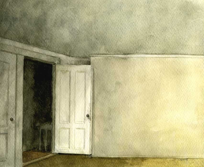 Abstract watercolor composition by Craig Witte exploring texture and tone.