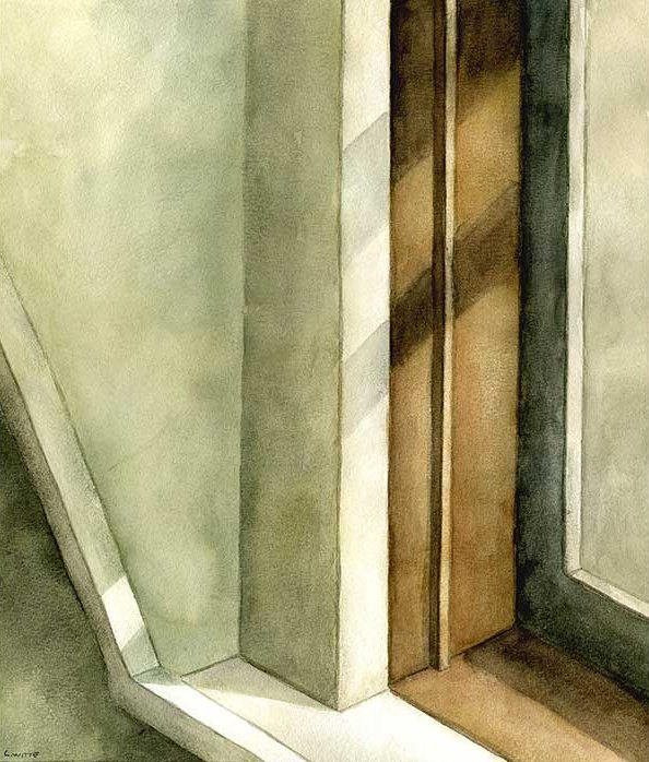 Craig Witte’s delicate watercolor study with layered color and fluid form.