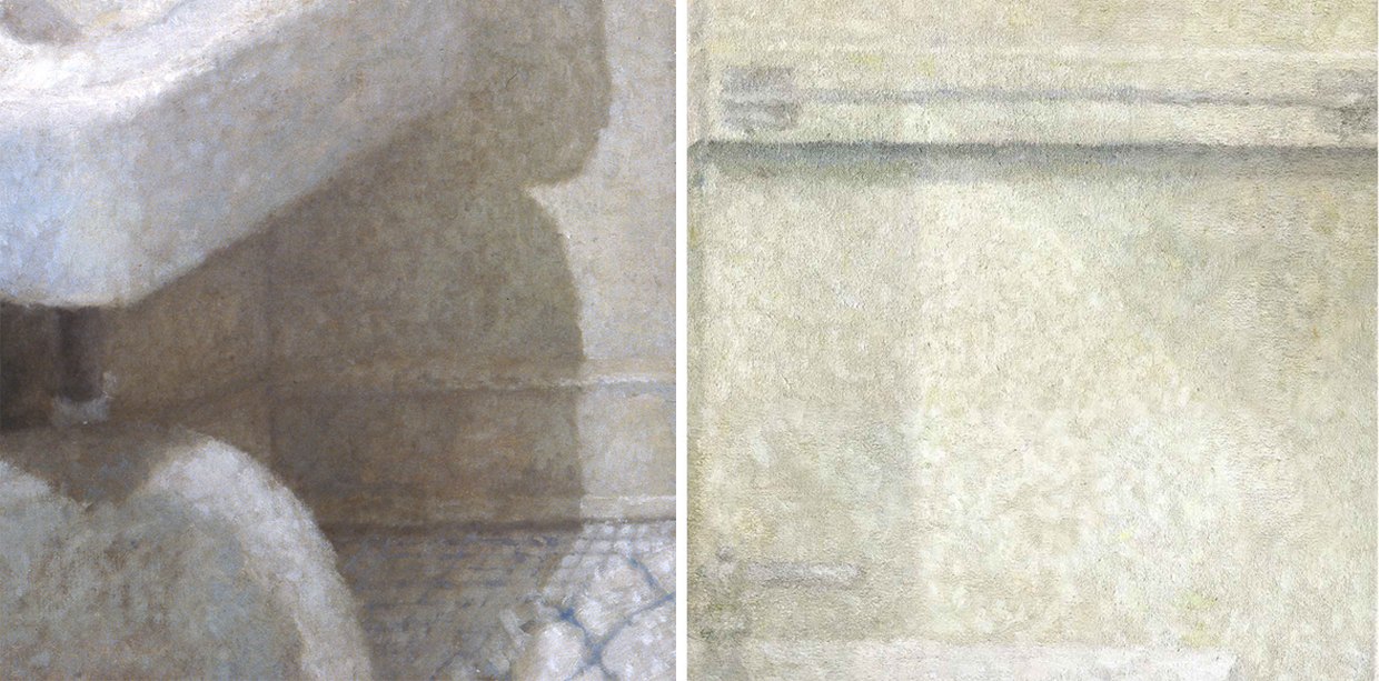 Craig Witte expressive early painting with layered brushwork and contemplative themes.