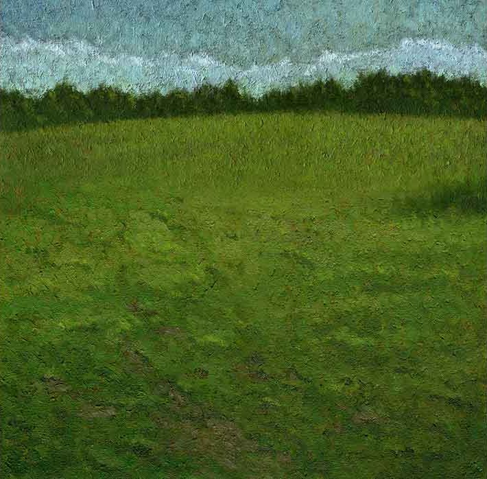 Landscape painting with dynamic textures and natural forms by Craig Witte