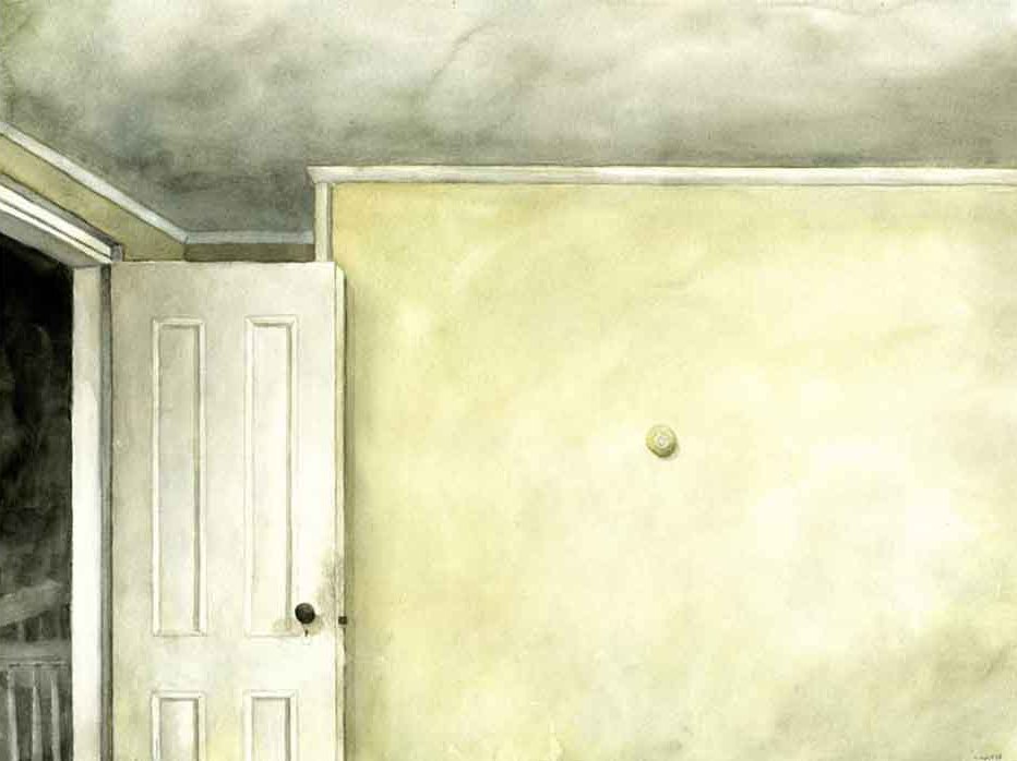 Small Spaces (painting by Craig Witte): A watercolor painting by Craig Witte capturing the atmosphere of his studio during that period.