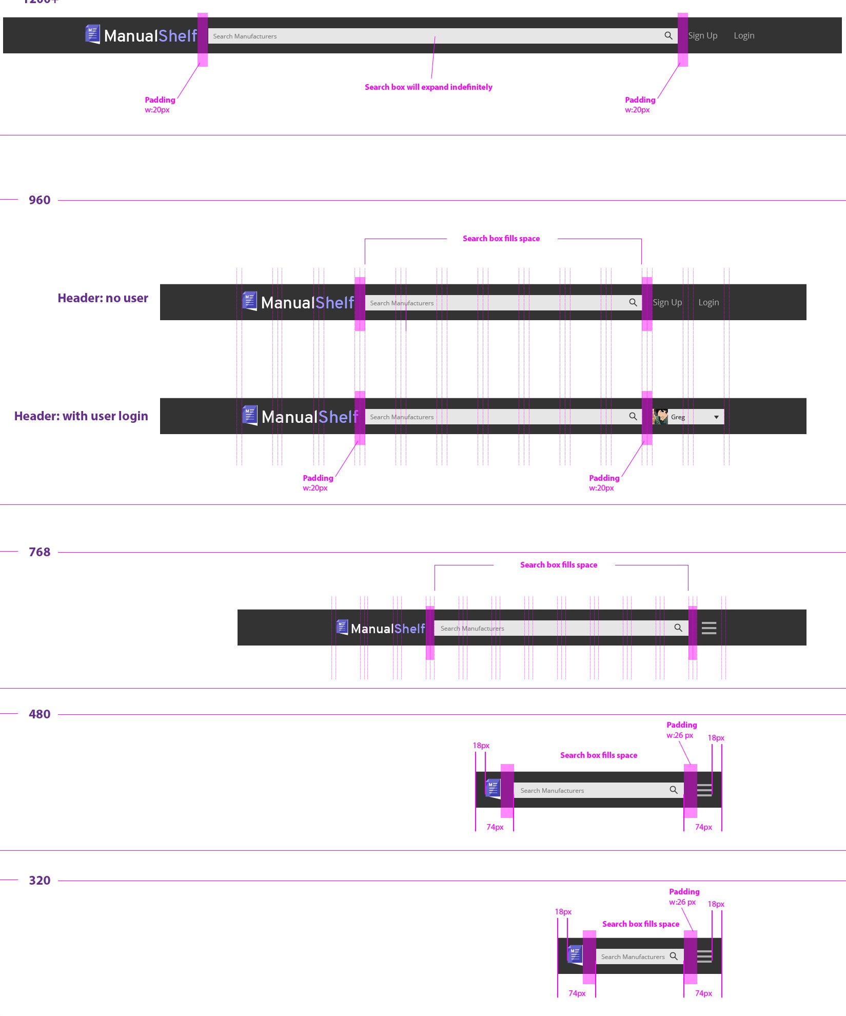 Need a Manual? Try the ManualShelf Website (website design by Craig Witte): My hand-off to dev.