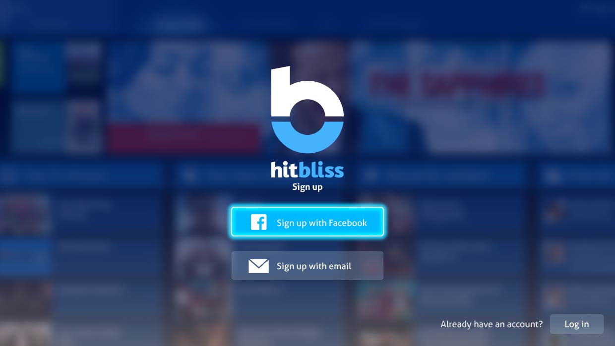 HitBliss: Sign Up, desktop app design by Craig Witte, 2 of 4