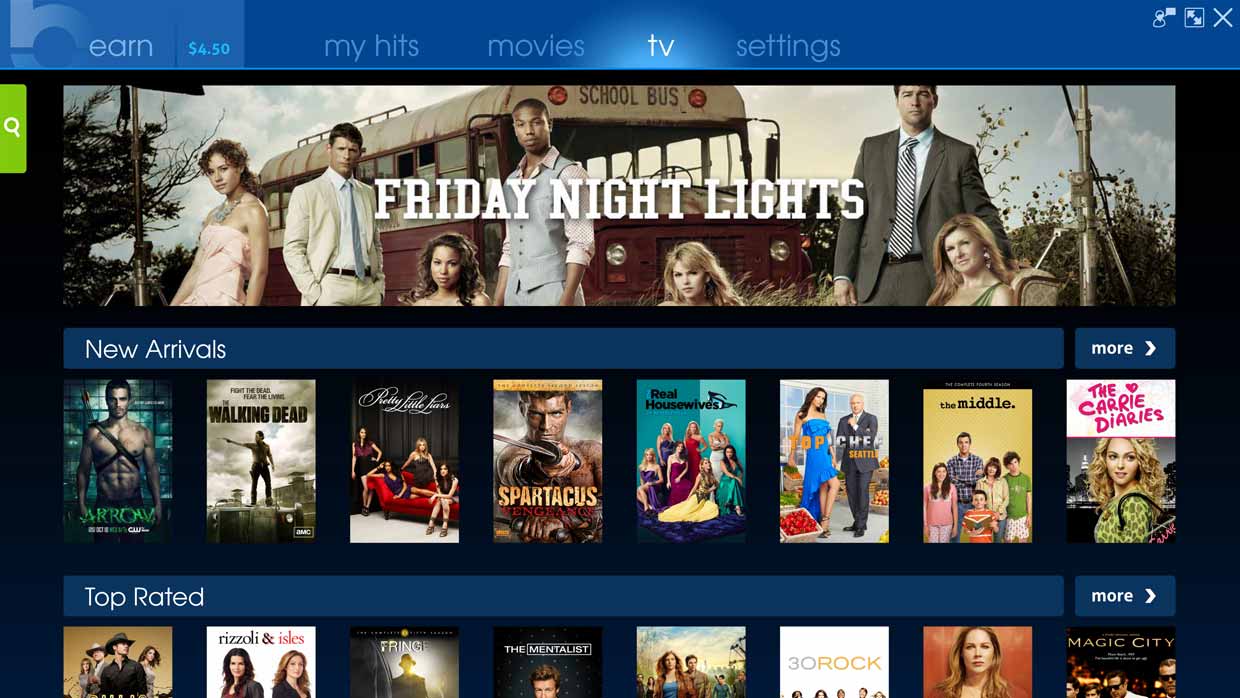 Find your Favorite Shows on HitBliss, desktop app design by Craig Witte, 2 of 6