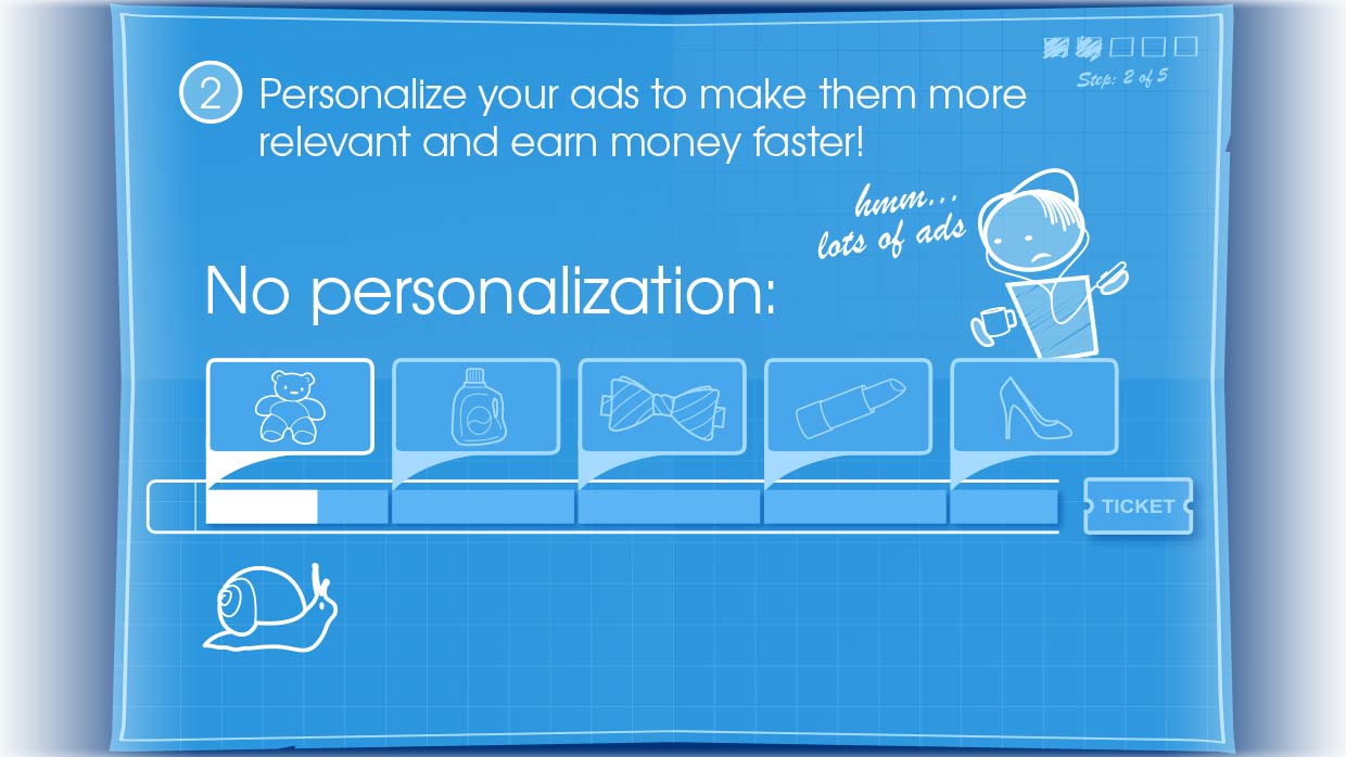 HitBliss: Welcome Tutorial, desktop app design by Craig Witte, 2 of 7