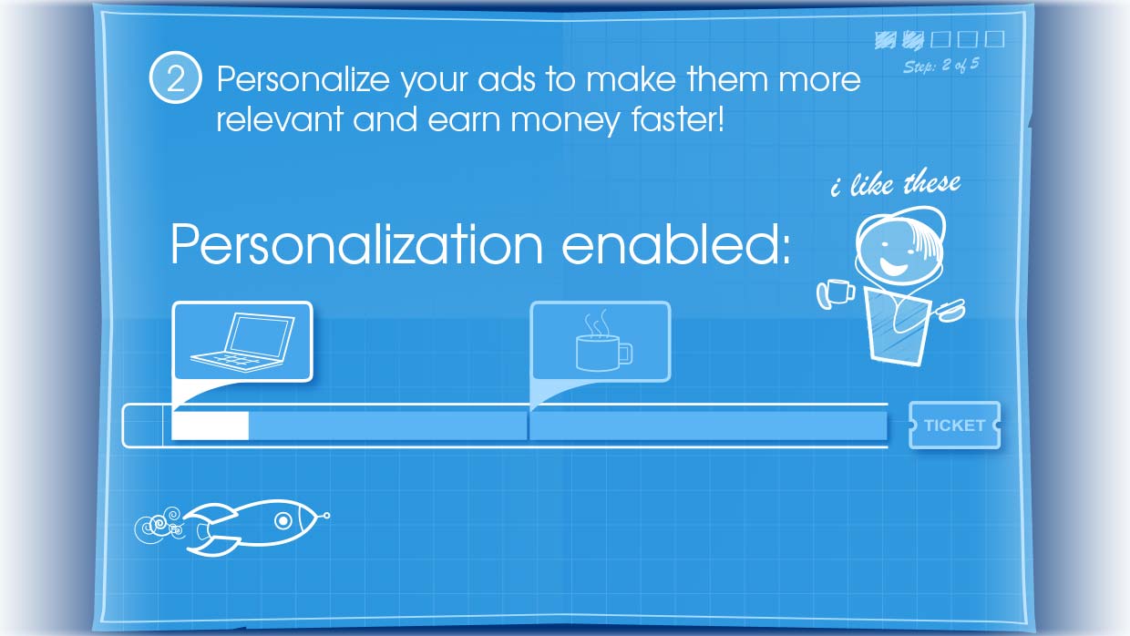 HitBliss: Welcome Tutorial, desktop app design by Craig Witte, 3 of 7