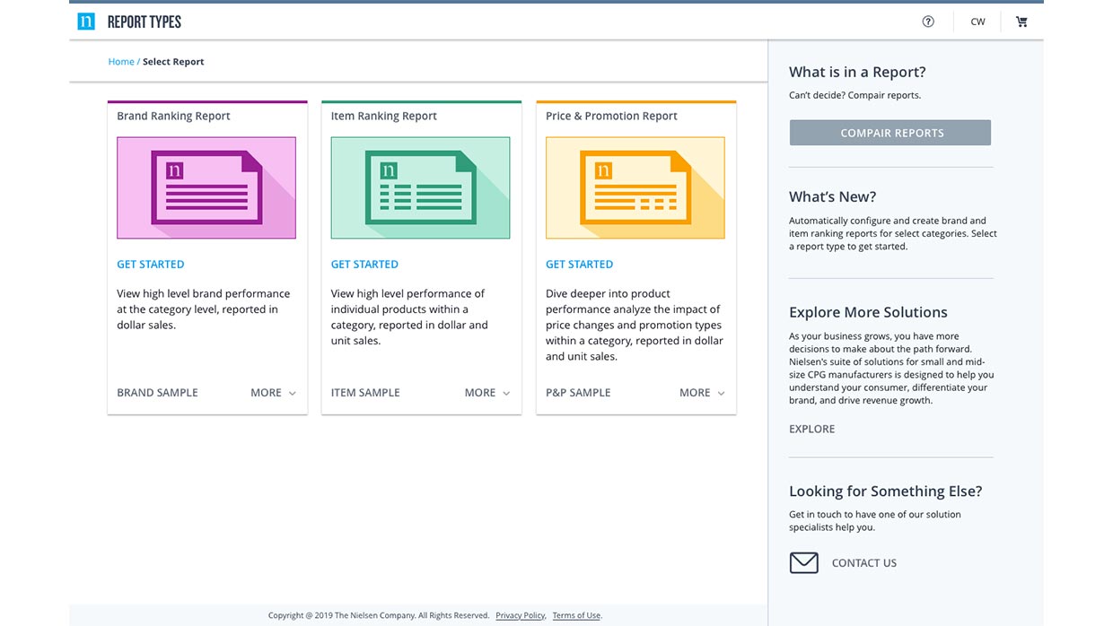 Report Building V1, web app UX design by Craig Witte, 3 of 7