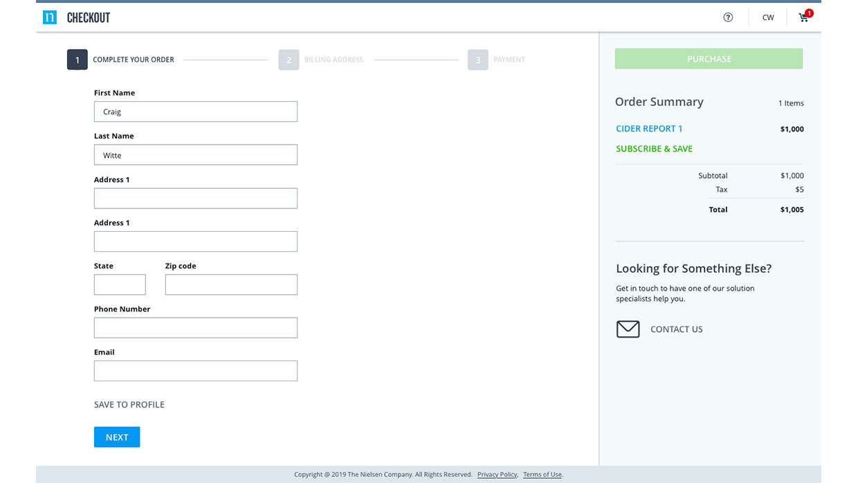 Report Building V1, web app UX design by Craig Witte, 5 of 7