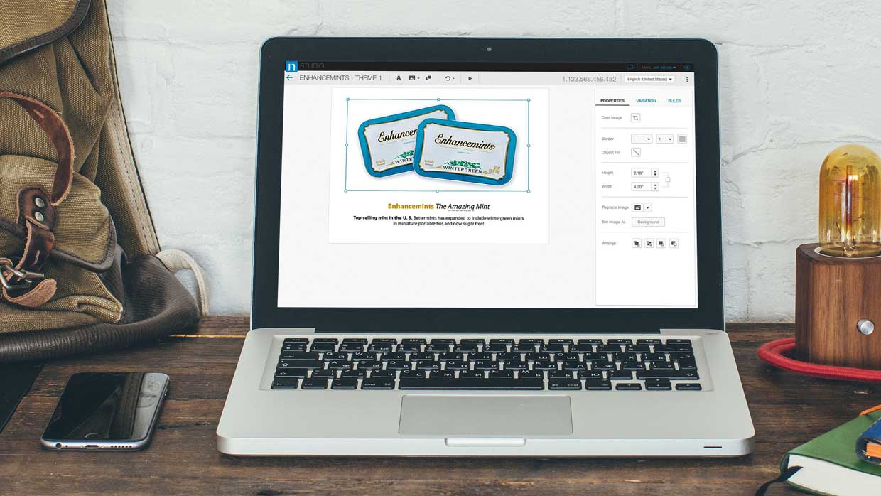 Concept Design Editor, web app UX design by Craig Witte, 1 of 7