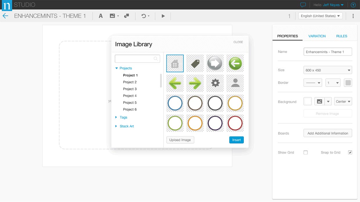 Concept Design Editor, web app UX design by Craig Witte, 6 of 7