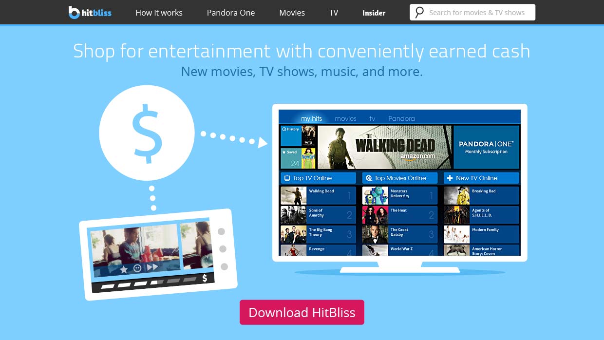 HitBliss: Home, website design by Craig Witte, 2 of 6