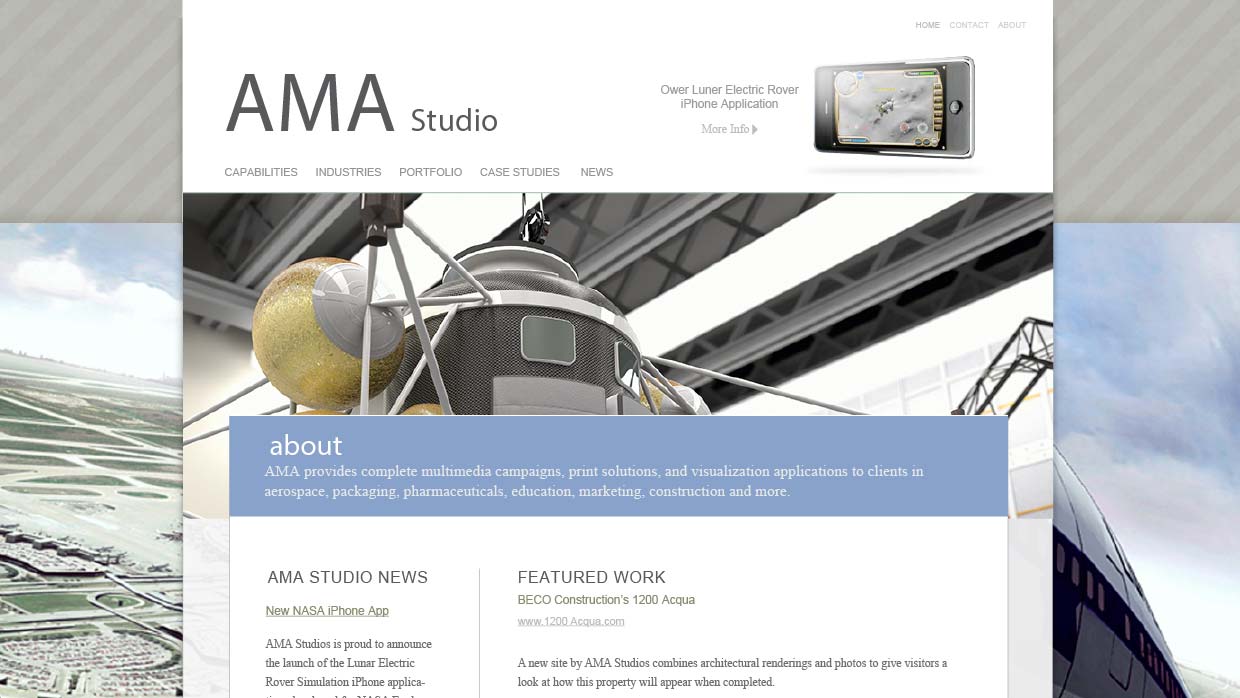 When NASA Needs Design, They Use AMA Studio, website design by Craig Witte, 3 of 6