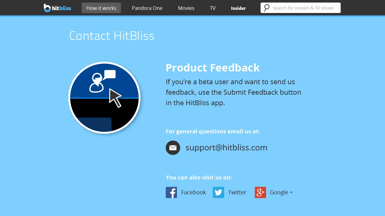 HitBliss: Inside Pages, website design by Craig Witte, 2 of 6