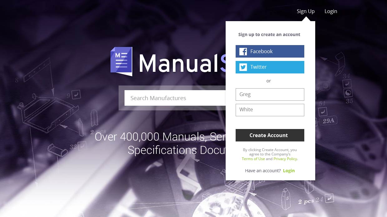 Need a Manual? Try the ManualShelf Website, website design by Craig Witte, 3 of 9