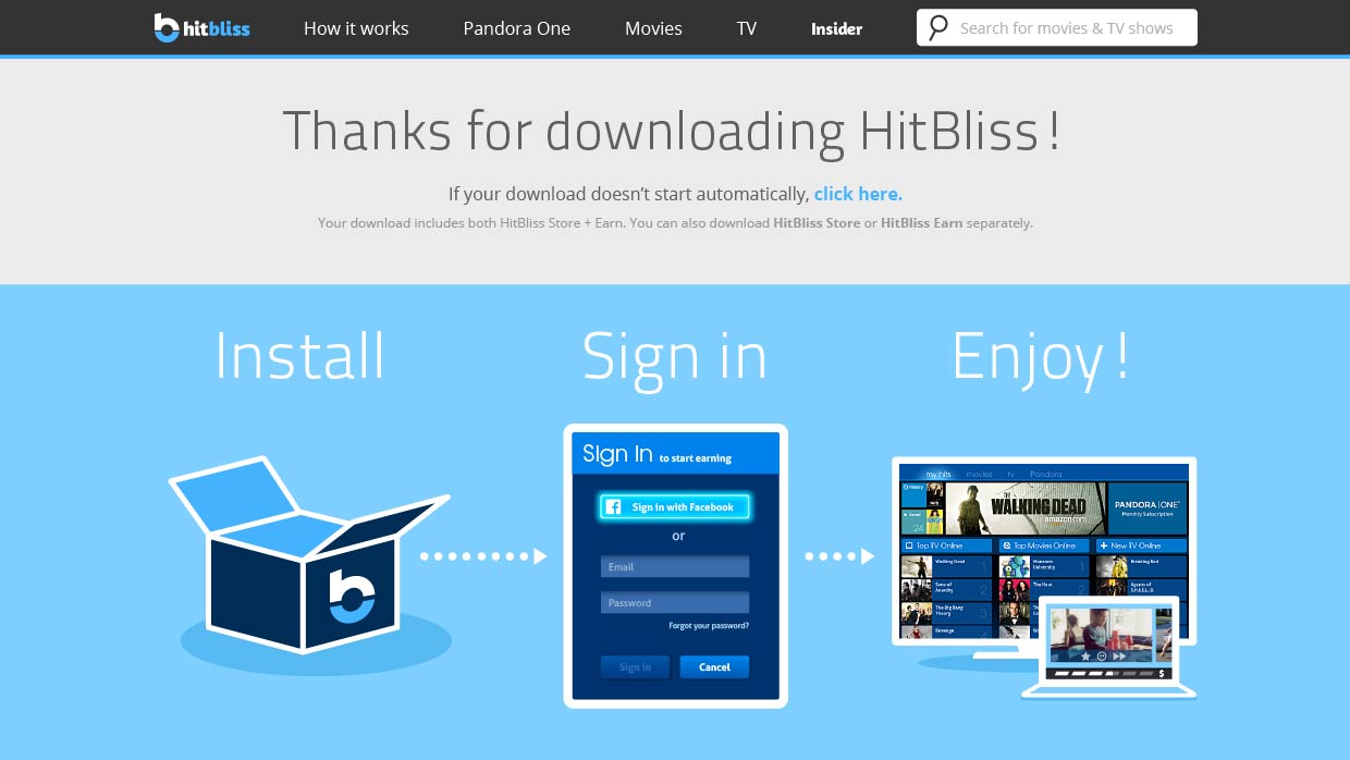 HitBliss: Inside Pages, website design by Craig Witte, 3 of 6