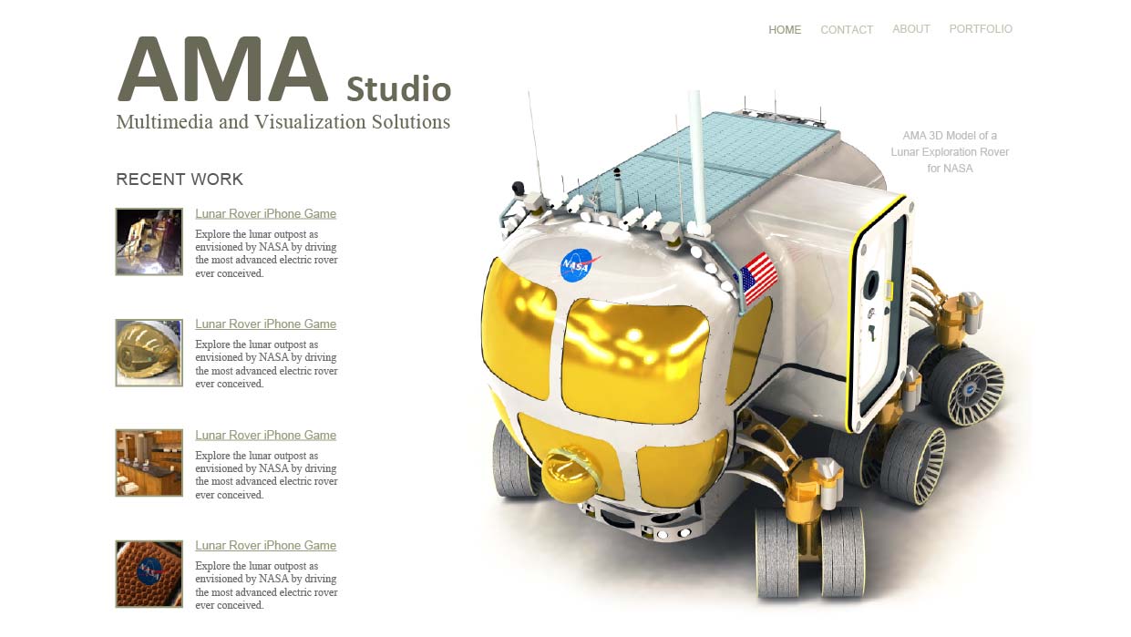 When NASA Needs Design, They Use AMA Studio, website design by Craig Witte, 5 of 6