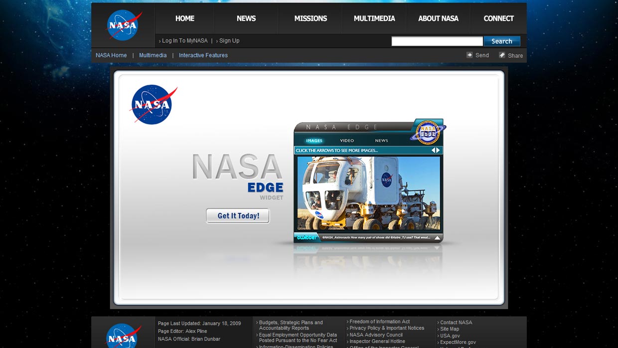 When NASA Needs Design, They Use AMA Studio, website design by Craig Witte, 2 of 6