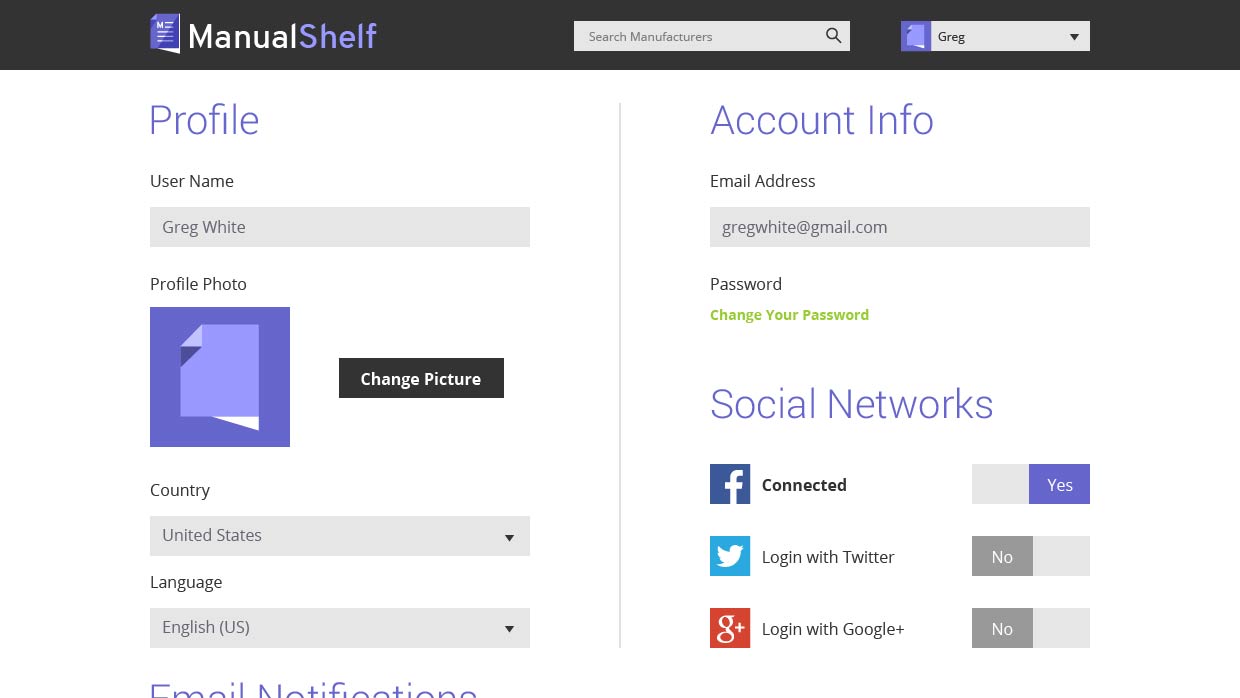 Need a Manual? Try the ManualShelf Website, website design by Craig Witte, 8 of 9