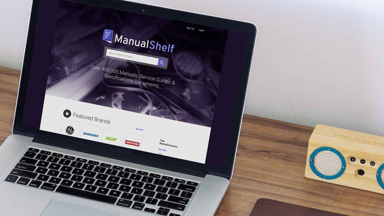 Need a Manual? Try the ManualShelf Website, website design by Craig Witte, 1 of 9